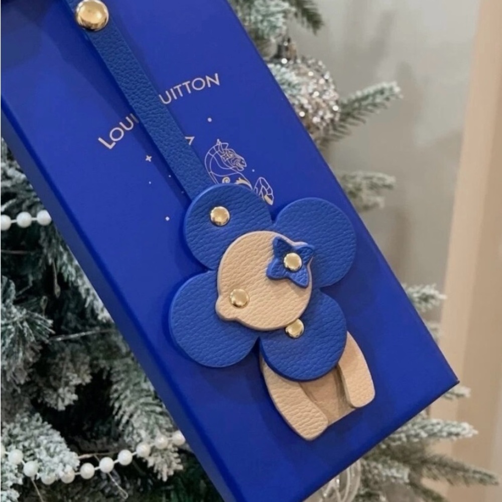 Louis Vuitton Blue and Beige Vivienne Keychain